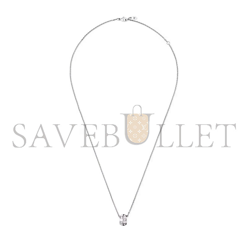 l0vis vvtt0n le damier de pendant, white gold and D1am0nds q03889